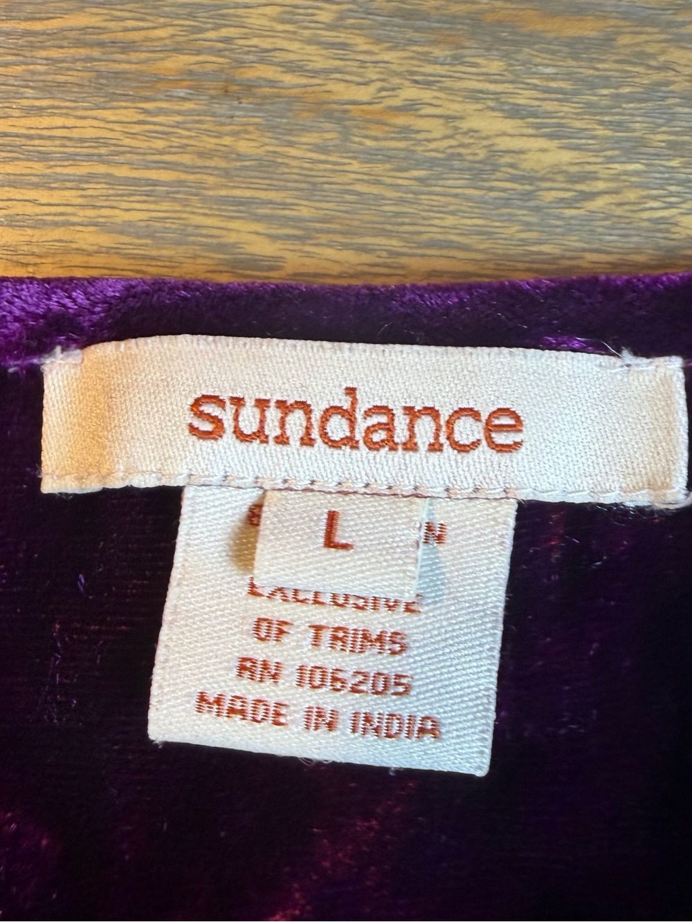 Sundance Plum Velvet & Silk Blend Embroidered Tunic - Picture 5 of 16